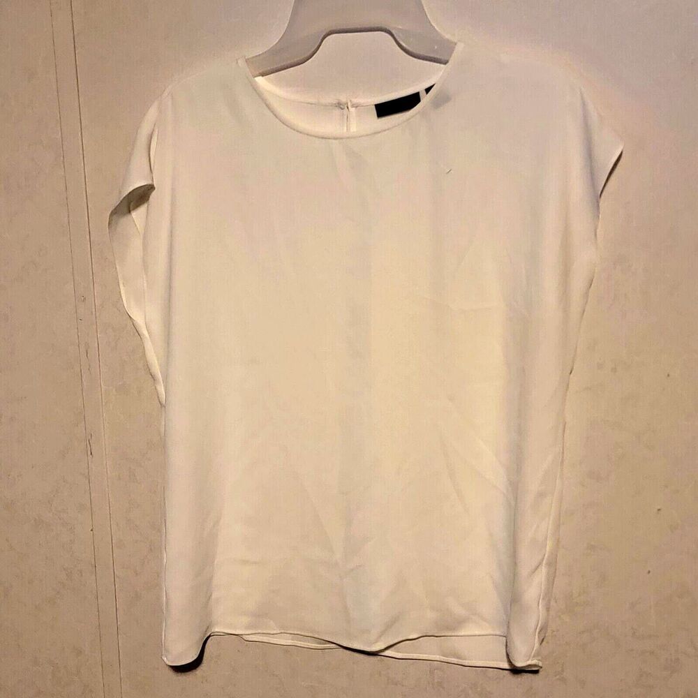 Halogen Tank Blouse Double Layer Slit Side SZ xs Single Back Button